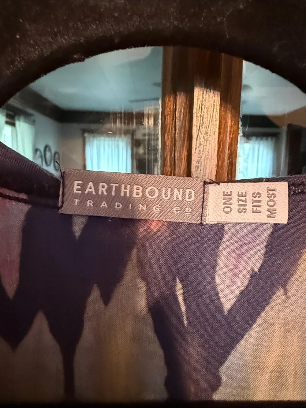 Earthbound Trading Co Womens Tie Dye Hooded Poncho Fringe Purple Pink‎ OSFM